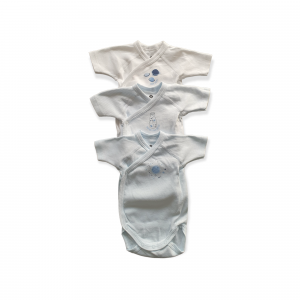 Body croisé "planètes" manches courtes